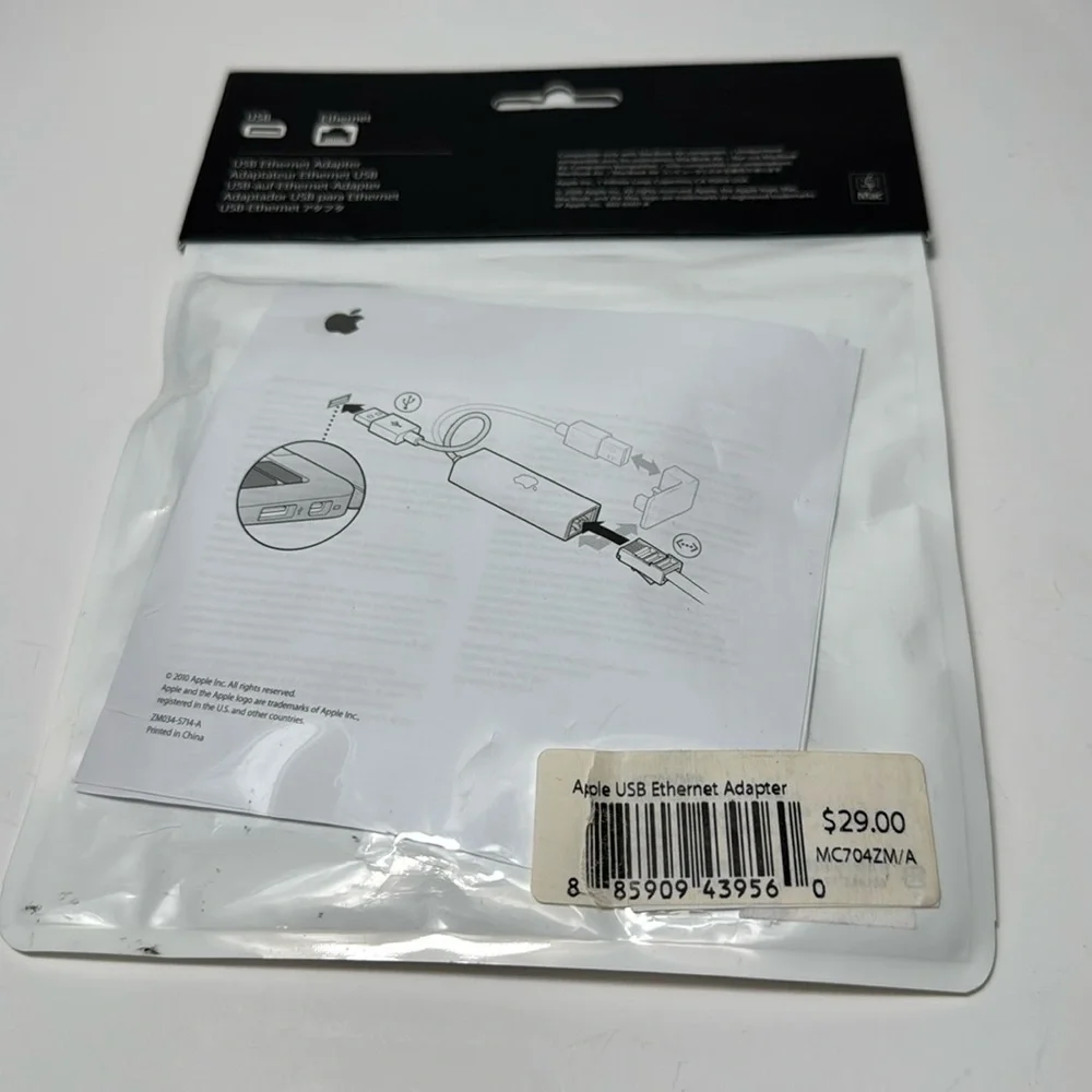 NWOT Apple USB Ethernet Adapter